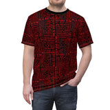 The Ultimate Real Estate Shirt! Unisex Cut & Sew Tee (AOP) Red Black